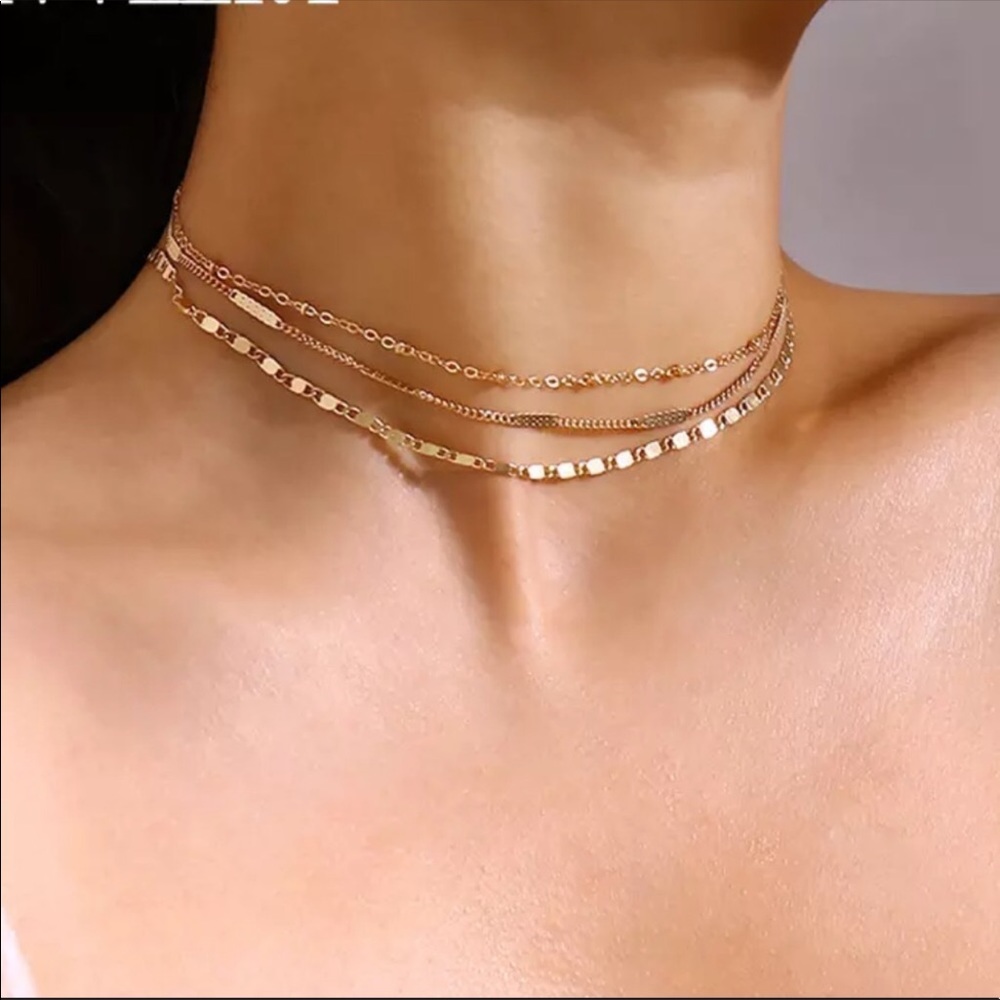 Layered Choker Necklace - Picture 2 of 4